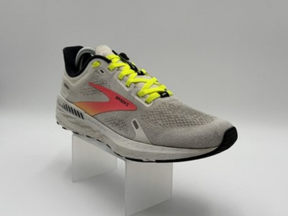 Brooks Launch 9 Men’s Size 8.5 D Running Shoes  White Pink Neon Yellow DNA